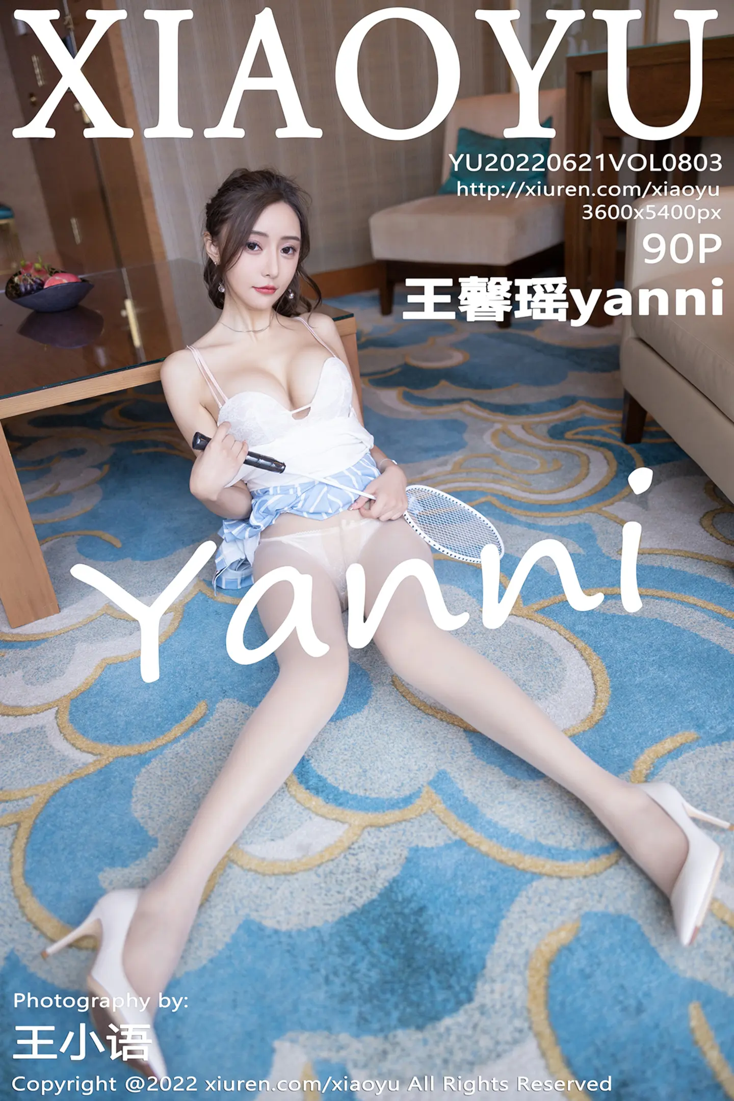 [XiaoYu画语界]Vol.803_女神王馨瑶yanni白上衣配短裙半脱露蕾丝内衣超薄肉丝诱惑写真90P-秀人网 - XiuRen.Space